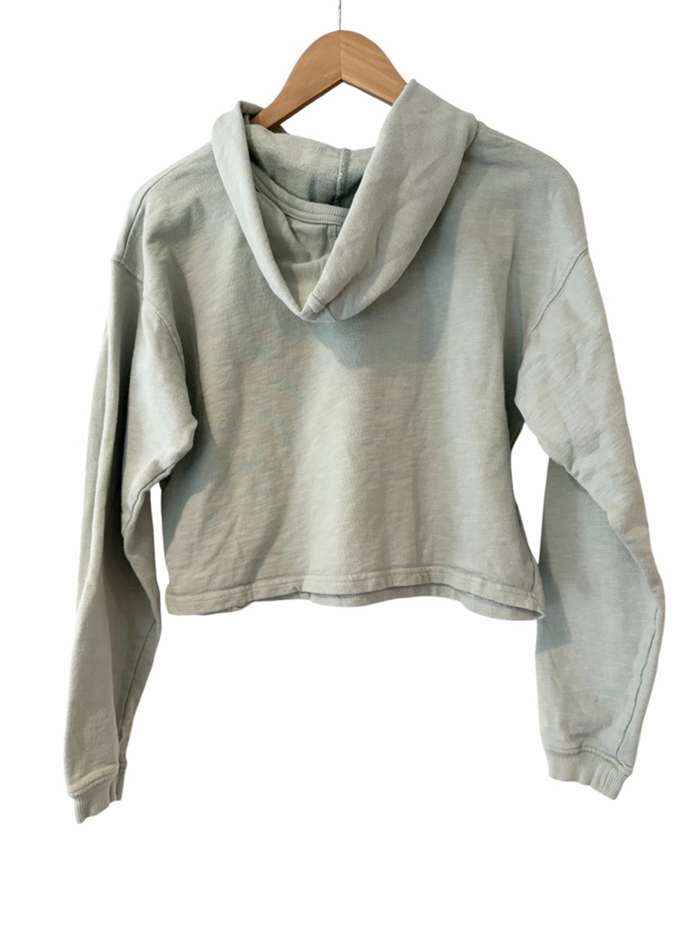 Cuttyhunk Island Cropped Hoodie | Light Sage Green | Size S - Picture 3 of 5